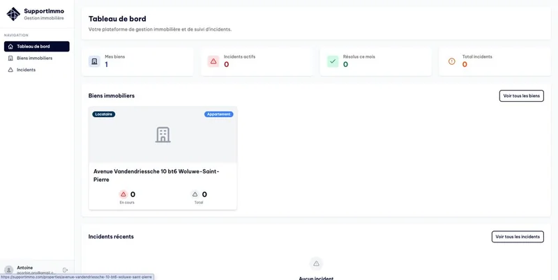 Plateforme de visites 3D et de gestion des sinistres Support Immo